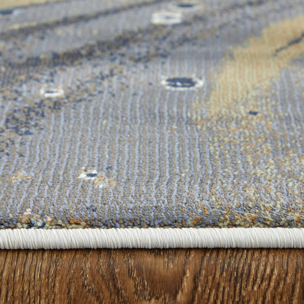 Homeroots 6' X 9' Abstract Area Rug - Stylish, Stain Resistant, Perfect For Homes With Kids And Pets! Gray,Ivory Polyester Blend 616911