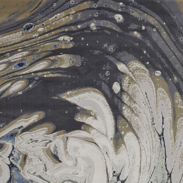 Homeroots 6' X 9' Abstract Area Rug - Stylish, Stain Resistant, Perfect For Homes With Kids And Pets! Gray,Ivory Polyester Blend 616912