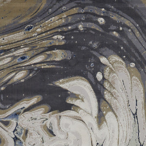 Homeroots 6' X 9' Abstract Area Rug - Stylish, Stain Resistant, Perfect For Homes With Kids And Pets! Gray,Ivory Polyester Blend 616913