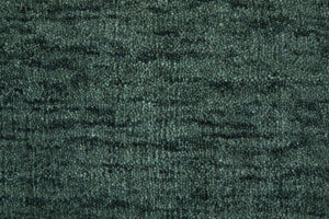 Round Wool Blend Hand Woven Area Rug Solid Artisan Green Stain Resistant for Living Room