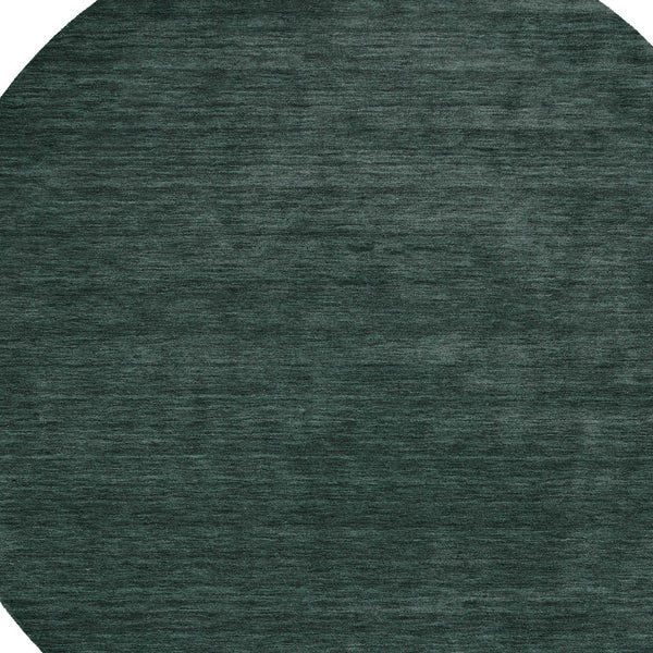 Homeroots 10' Hand Woven Round Rug – Unique Artisan Crafted Stain Resistant Wool Blend For Stylish Spaces Green Wool Blend 616916