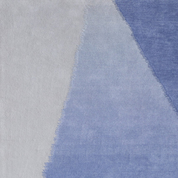 Homeroots 10' Hand Tufted Geometric Area Rug – Artisan Crafted, Stain Resistant, Perfect For Kids And Pets! Blue,Gray Wool Blend 616917