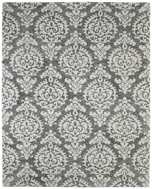 HomeRoots 10' Gray Ivory and Black Floral Hand-Tufted Area Rug - Timeless Style for Comfort and Elegance 10' X 14' 616919