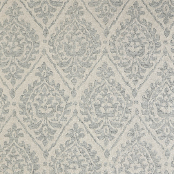 Homeroots 10' Hand Tufted Floral Area Rug - Stain Resistant, Unique Wool Blend Design For Modern Spaces Ivory,Gray Wool Blend 616925