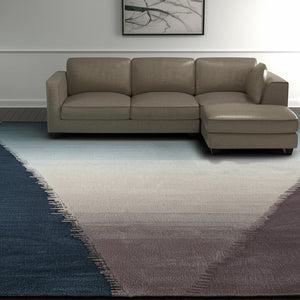 Homeroots 10' Hand Tufted Geometric Area Rug – Artisan Crafted, Stain Resistant, Perfect For Kids And Pets! Taupe,Blue,Tan Wool Blend 616926