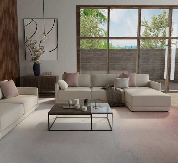 Homeroots 10' X 14' Ombre Hand-tufted Area Rug - Soft, Stain-resistant Wool Blend For Stylish Home Décor Pink,Ivory Wool Blend 616927