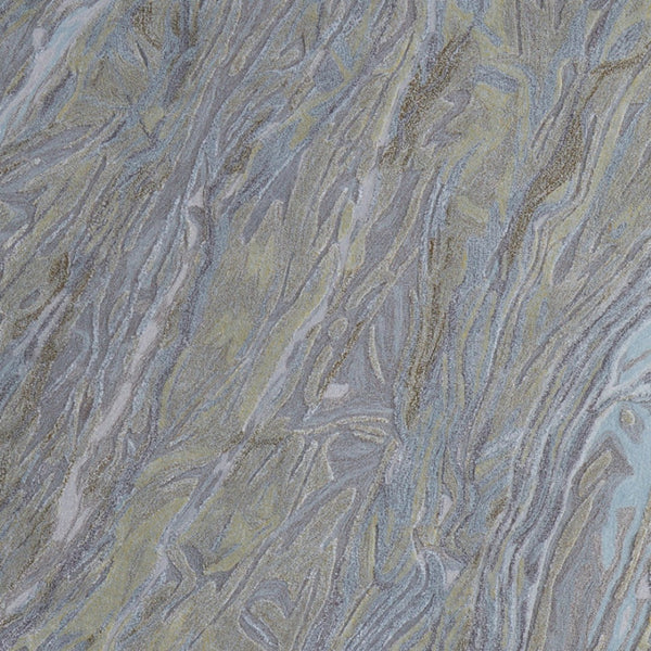 Homeroots 10' Hand-tufted Abstract Area Rug – Unique Artisan Craftsmanship For Cozy, Stylish Home Décor Blue,Green,Gray Wool Blend 616928