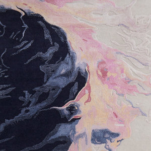 Homeroots 10' Hand-tufted Abstract Area Rug – Artisan Crafted Wool Blend, Unique Design For Stylish Spaces Pink,Blue,Ivory Wool Blend 616936