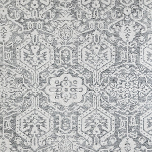 Homeroots 10' Hand-tufted Geometric Area Rug - Unique Wool Blend, Stain Resistant, Perfect For Kids & Pets Gray,White Wool Blend 616938