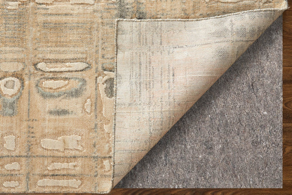 Homeroots 10' X 14' Abstract Distressed Area Rug - Stylish & Stain Resistant, Perfect For Pets & Kids' Spaces Ivory,Tan,Gray Wool Blend 616939