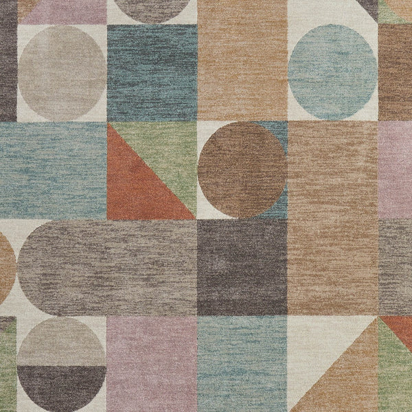 Homeroots 10' X 13' Stylish Checkered Area Rug - Durable, Stain-resistant, Perfect For Homes With Kids & Pets Ivory,Brown,Blue Polypropylene Blend 616947