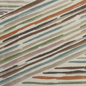 Homeroots 10' X 13' Abstract Area Rug - Stylish, Stain Resistant, Durable Design For Modern Home Decor Excellence Ivory,Brown,Blue Polypropylene Blend 616948