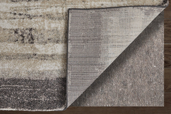 Homeroots 10' X 13' Abstract Distressed Area Rug - Durable, Stain-resistant, Perfect For Homes With Kids & Pets Gray,Ivory,Taupe Polypropylene Blend 616951