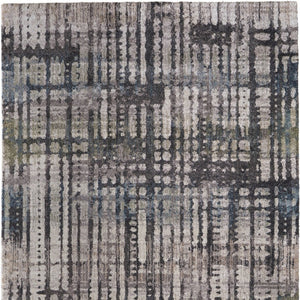 Homeroots 10' Stylish Abstract Distressed Area Rug - Durable, Stain Resistant, Perfect For Homes With Kids & Pets Gray,Black,Ivory Polypropylene Blend 616955