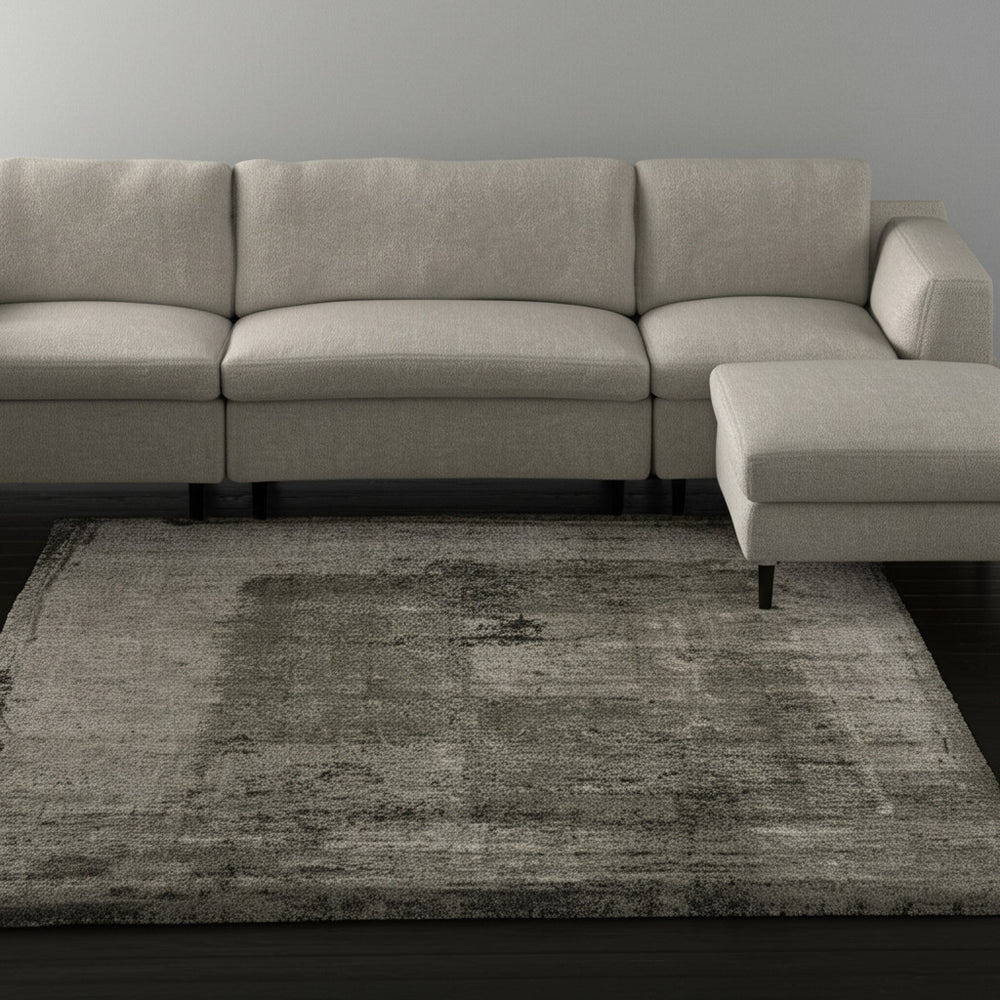 Homeroots 10' Distressed Abstract Area Rug - Durable, Stain-resistant Design For Stylish Home Décor And Comfort Green,Tan Polypropylene Blend 616956