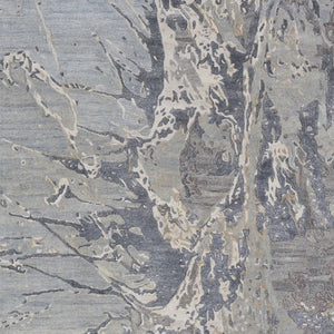 Homeroots 10' X 14' Abstract Hand-tufted Distressed Area Rug – Unique Artisan Craftsmanship For Cozy Spaces Blue,Taupe,Green Wool Blend 616958