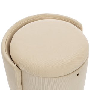 English Elm Stylish Barrel Swivel Accent Chair Upholstered Seat with Storage for Vanity or Dining W3248P424639