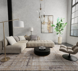 Homeroots 10' Stylish Abstract Distressed Area Rug - Durable, Stain Resistant, Perfect For Homes With Kids & Pets Brown,Tan,Ivory Polypropylene Blend 616959