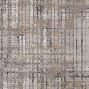 Homeroots 10' Stylish Abstract Distressed Area Rug - Durable, Stain Resistant, Perfect For Homes With Kids & Pets Brown,Tan,Ivory Polypropylene Blend 616959