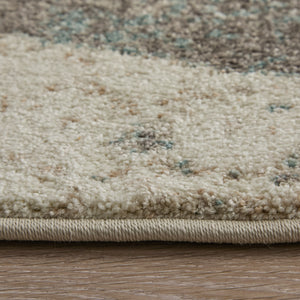 Homeroots 10' X 13' Stylish Checkered Area Rug - Durable, Stain Resistant, Perfect For Homes With Kids & Pets Ivory,Blue,Green Polypropylene Blend 616964