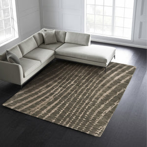 HomeRoots 10' Modern Green and Tan Abstract Area Rug - Durable, Stylish, and Perfect for High-Traffic Spaces 12' X 15' 616966