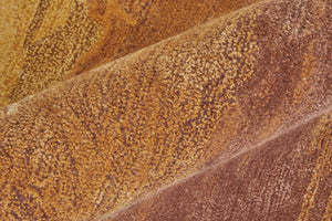 Homeroots 9' X 12' Abstract Hand Tufted Area Rug – Artisan Crafted Wool Blend For A Stylish Home Statement Red,Orange,Ivory Wool Blend 616970