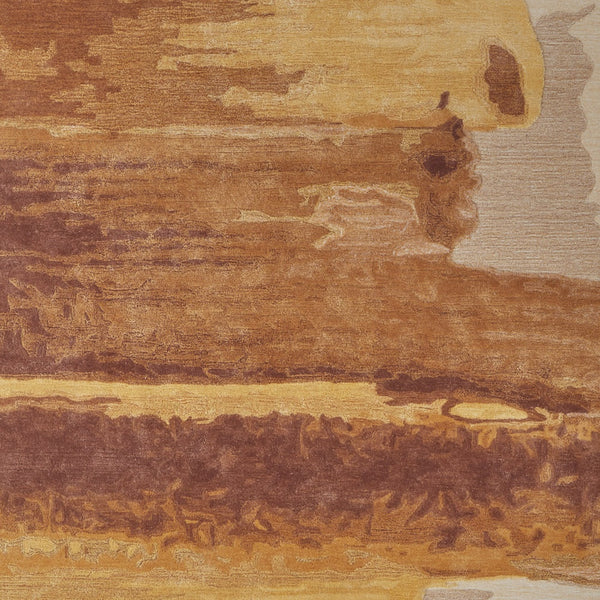 Homeroots 9' X 12' Abstract Hand Tufted Area Rug – Artisan Crafted Wool Blend For A Stylish Home Statement Red,Orange,Ivory Wool Blend 616970