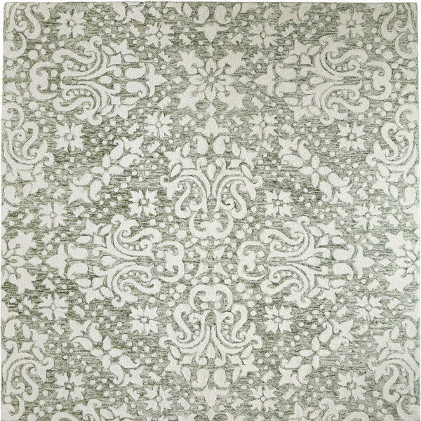 Homeroots 10' Stunning Floral Hand-tufted Area Rug – Unique Wool Blend For Comfort, Style & Stain Resistance Ivory,Green Wool Blend 616974