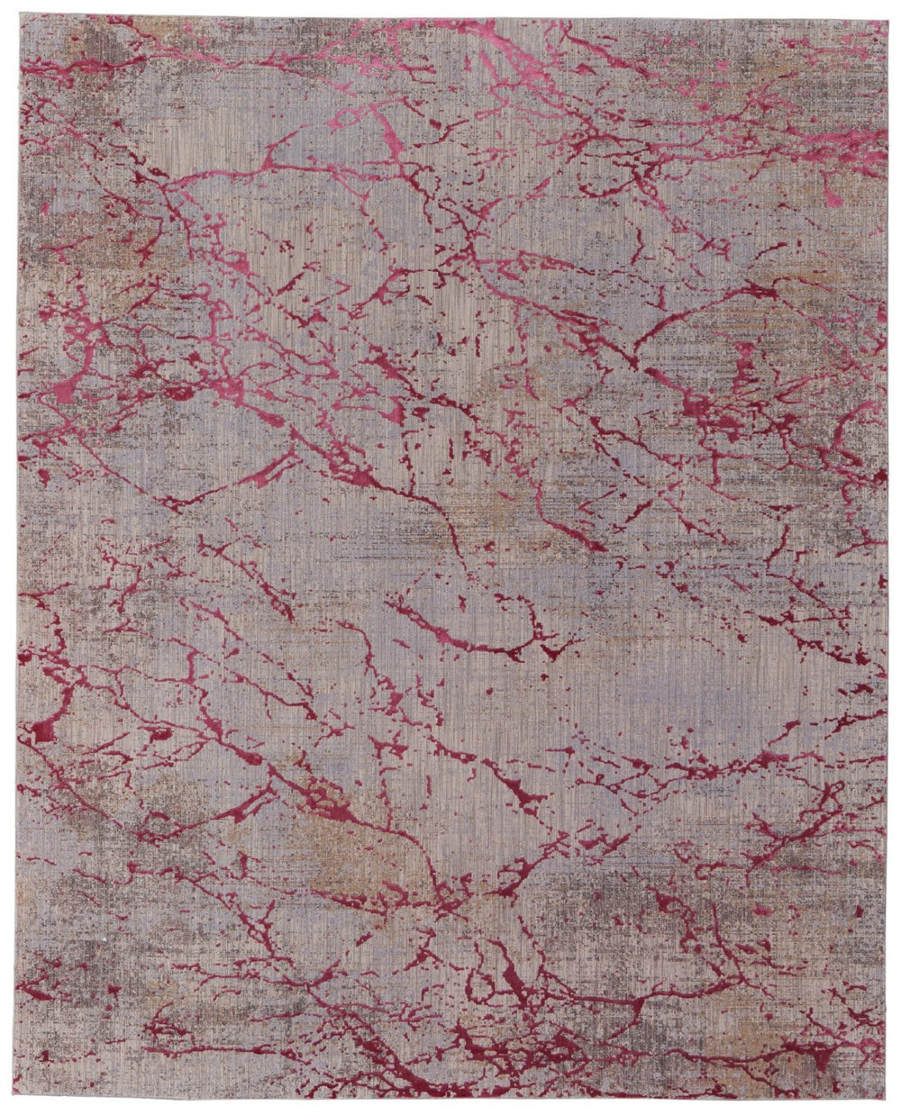 HomeRoots 12' X 15' Modern Abstract Area Rug in Pink, Gray, and Taupe – Perfect for Stylish Living Spaces 616978