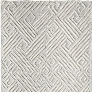 Homeroots 12' Geometric Hand-tufted Area Rug In Tan & Ivory – Stain-resistant, Unique Wool Blend Comfort Tan,Ivory Wool Blend 616980
