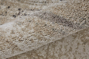 Homeroots 10' X 13' Abstract Distressed Area Rug - Durable, Stain-resistant, Perfect For Homes With Kids & Pets Gray,Ivory,Taupe Polypropylene Blend 616983