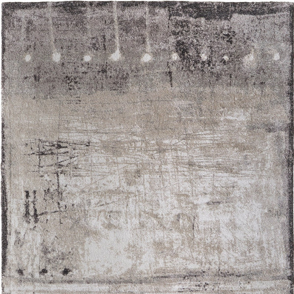 Homeroots 10' X 13' Abstract Distressed Area Rug - Durable, Stain-resistant, Perfect For Homes With Kids & Pets Gray,Ivory,Taupe Polypropylene Blend 616983