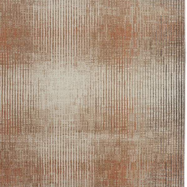 Homeroots 10' Abstract Area Rug - Durable Stain Resistant Design, Perfect For Homes With Kids & Pets! Ivory,Taupe,Pink Polypropylene Blend 616984