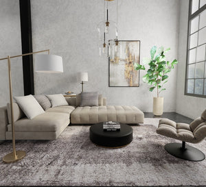 Homeroots 10' Distressed Abstract Area Rug - Durable, Stain-resistant Design For Stylish Home Décor And Comfort Gray,Black,Taupe Polypropylene Blend 616985