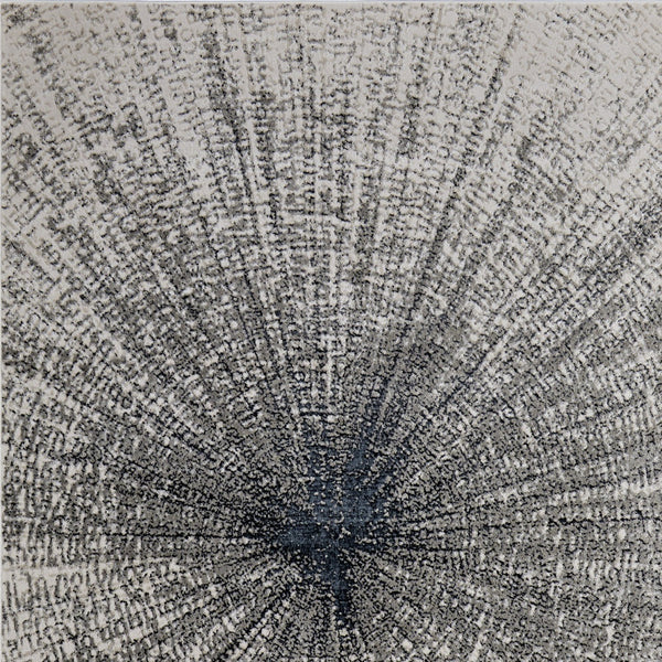 Homeroots 12' X 15' Stylish Ivory Gray And Blue Abstract Area Rug - Durable, Stain Resistant, Perfect For Families! Ivory,Gray,Blue Polypropylene Blend 616989