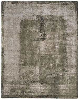 HomeRoots 10' Green and Tan Abstract Distressed Area Rug - Modern Softness, Durable Design for High-Traffic Spaces 12' X 15' 616991