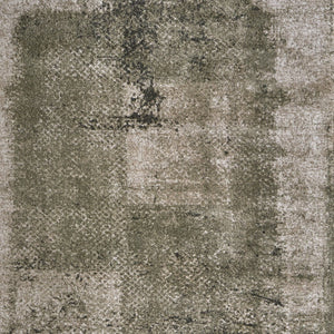 Homeroots 10' Distressed Abstract Area Rug - Durable, Stain-resistant Design For Stylish Home Décor And Comfort Green,Tan Polypropylene Blend 616991