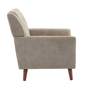 English Elm Mid-century Waffle Tufted Club Chair Solid Wood Splayed Legs Reading Lounge Accent Light Brown,Walnut N776P379535L