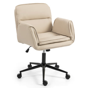 English Elm Stylish Barrel Swivel Accent Chair Upholstered Seat with Storage for Vanity or Dining W3248P424650