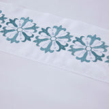 Madison Park Embroidered Microfiber Casual 4 PC Sheet Set MP20-8181 Teal Medallion