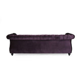 Christopher Knight Home® - Noble House - - Luxurious 3-Seater Purple Velvet Sofa, Featuring A Classic Design With Modern Elegance, Perfect For Adding Sophistication And Style To Any Living Room, Plush Comfort And Durable Craftsmanship