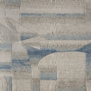Homeroots 10' X 14' Abstract Area Rug - Luxurious Wool Blend, Stain Resistant, Perfect For Kids & Pets Blue,Ivory,Gray Wool Blend 617005