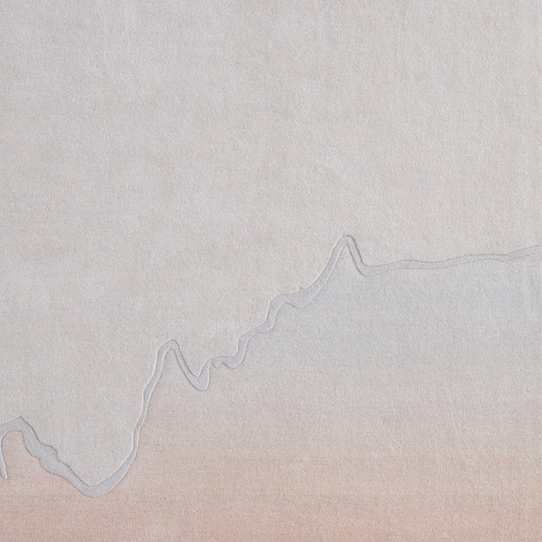 Homeroots 10' X 14' Ombre Hand-tufted Area Rug - Soft, Stain-resistant Wool Blend For Stylish Home Décor Pink,Ivory Wool Blend 617011