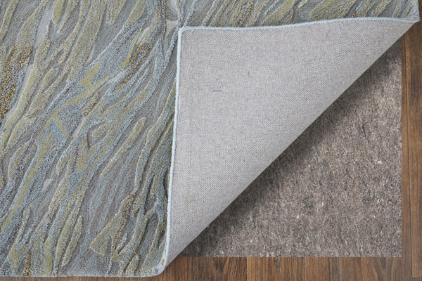 Homeroots 10' Hand-tufted Abstract Area Rug – Unique Artisan Craftsmanship For Cozy, Stylish Home Décor Blue,Green,Gray Wool Blend 617012