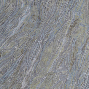 Homeroots 10' Hand-tufted Abstract Area Rug – Unique Artisan Craftsmanship For Cozy, Stylish Home Décor Blue,Green,Gray Wool Blend 617012