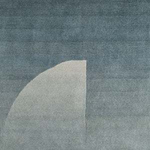 Homeroots 10' X 14' Geometric Hand-tufted Area Rug – Artisan-crafted, Stain Resistant, Perfect For Family Spaces Blue,White Wool Blend 617017