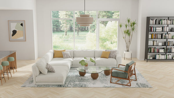 Homeroots 10' Hand Tufted Abstract Area Rug - Unique Artisan Crafted Design For Style And Comfort In Any Room Green,White Wool Blend 617020