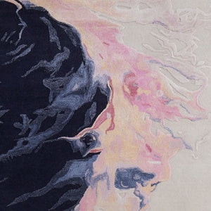 Homeroots 10' Hand-tufted Abstract Area Rug – Artisan Crafted Wool Blend, Unique Design For Stylish Spaces Pink,Blue,Ivory Wool Blend 617021