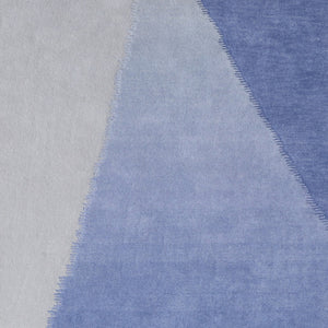 Homeroots 10' Hand Tufted Geometric Area Rug – Artisan Crafted, Stain Resistant, Perfect For Kids And Pets! Blue,Gray Wool Blend 617026