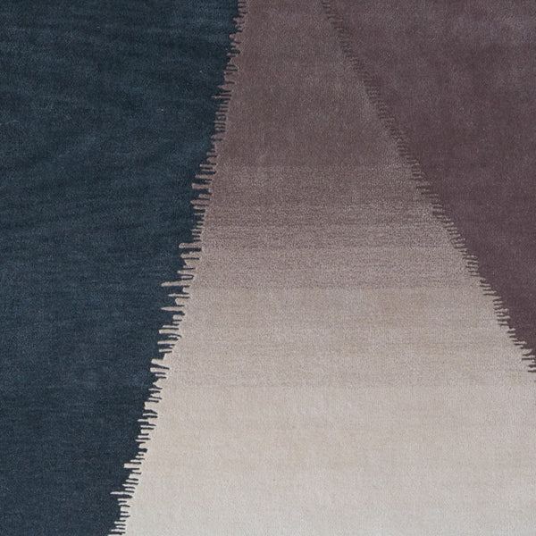 Homeroots 10' Hand Tufted Geometric Area Rug – Artisan Crafted, Stain Resistant, Perfect For Kids And Pets! Taupe,Blue,Tan Wool Blend 617030